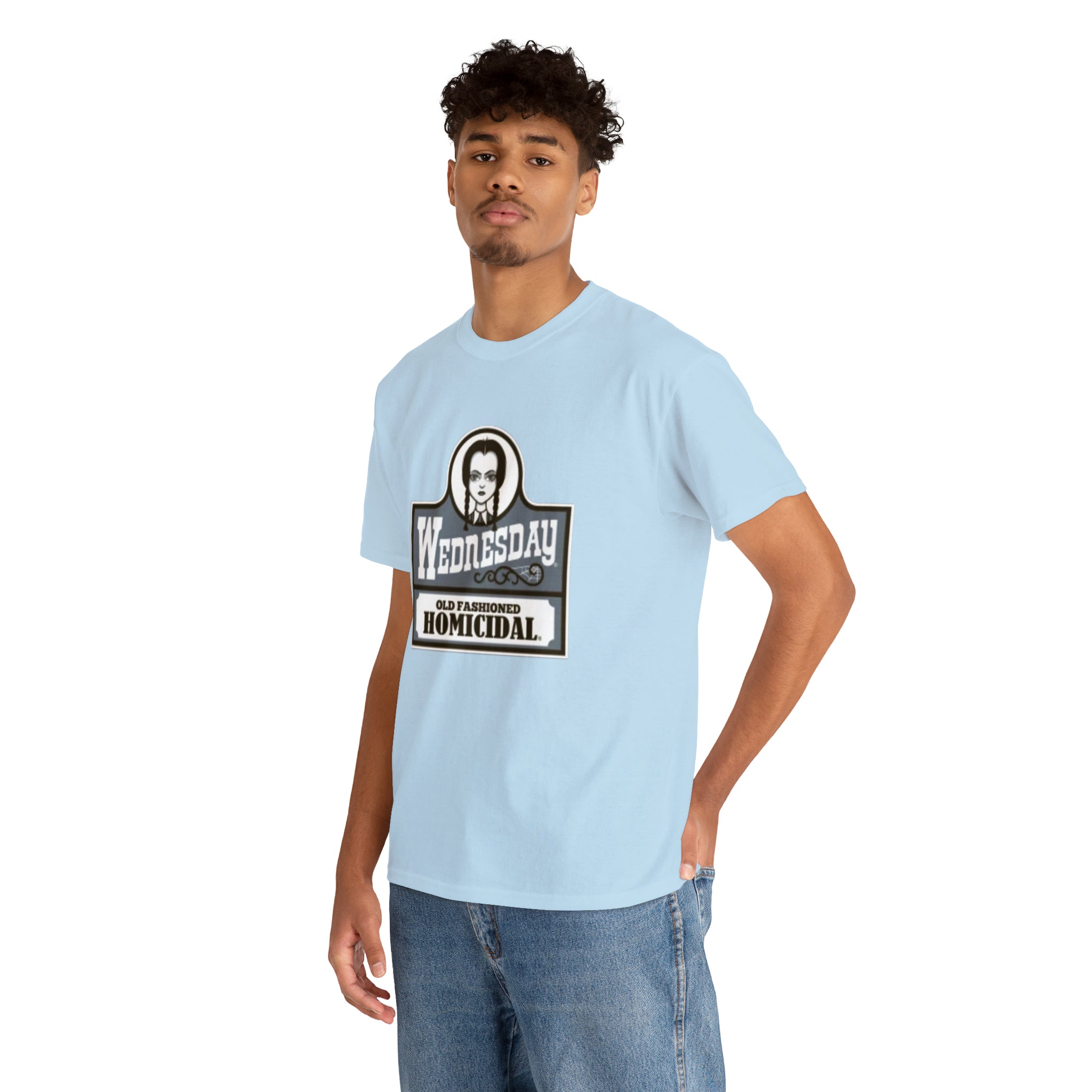 Wednesday- Wendys Unisex Heavy Cotton T-Shirt - Creations by Chris and Carlos